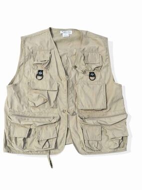 Columbia Utility Fishing Vest | Size Large | Beige Multi-Pocket Outdoor Vest